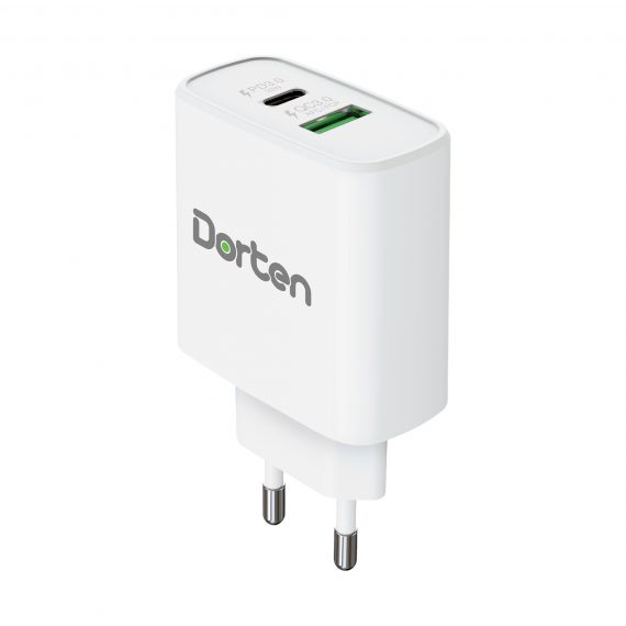 3-Port USB Smart ID 37W Wall Quick Charger QC4+ - PD3.0+2.4A_DN2