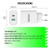 3-Port USB Smart ID 37W Wall Quick Charger QC4+ - PD3.0+2.4A_DN2