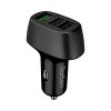 3-Port USB 30W Smart ID </br>Car Quick Charger QC3.0+2.4A