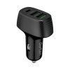 3-Port USB 42W </br>Car Quick Charger 2*QC3.0+PD3.0