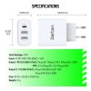 3-Port USB Smart ID 37W Wall Quick Charger QC4+ - PD3.0+2.4A_DN2