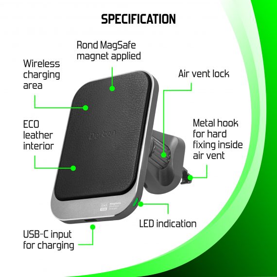 Car 15W Wireless Charging Mount - Sensor Series DN556500+