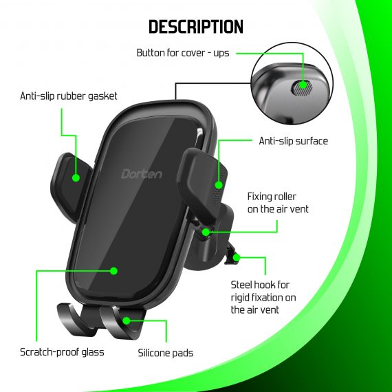 Car 15W Wireless Charging Mount - Sensor Series DN556500+