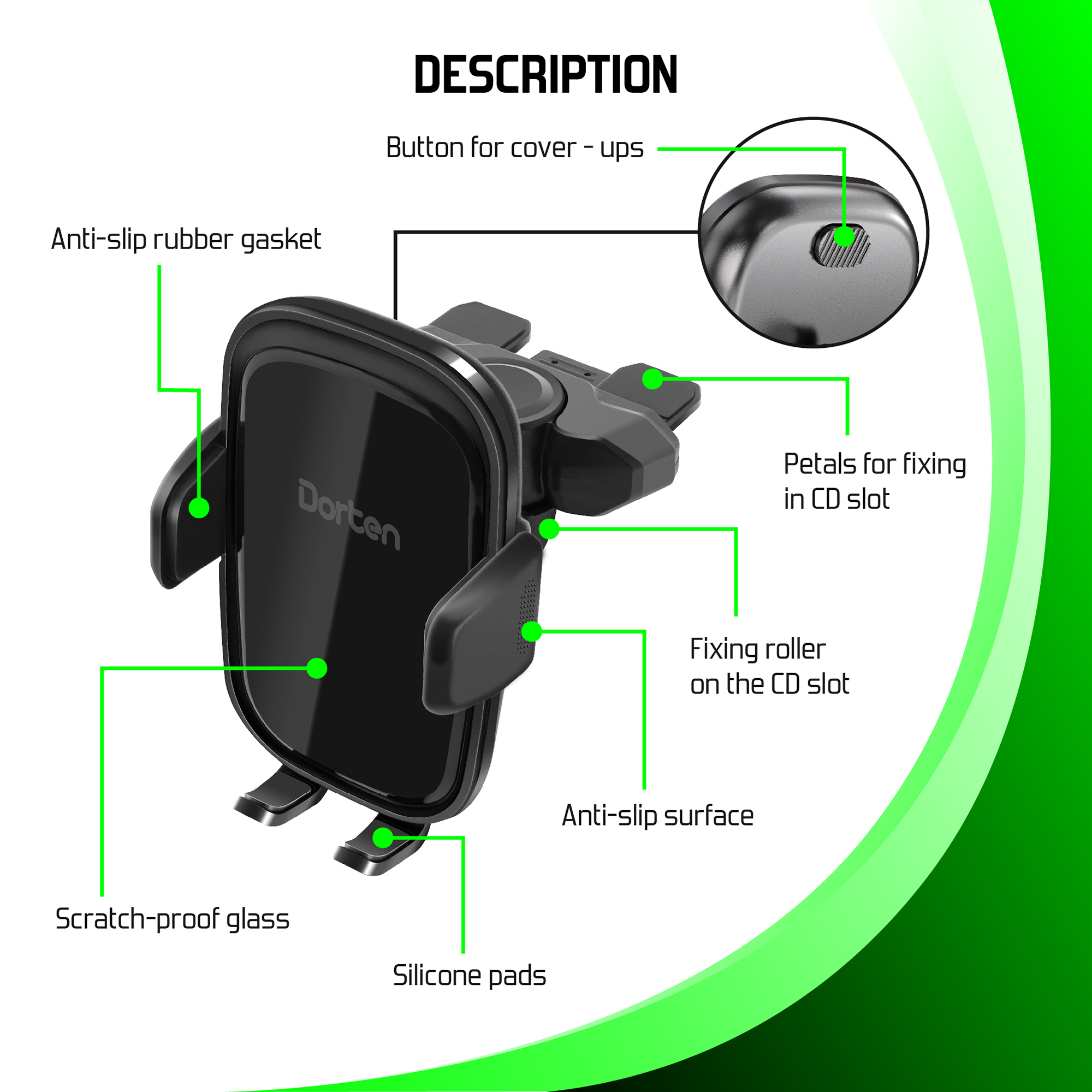 Car 15W Wireless Charging Mount - Sensor Series DN556500+ Car 15W Wireless Charging Mount - Sensor Series DN556500+