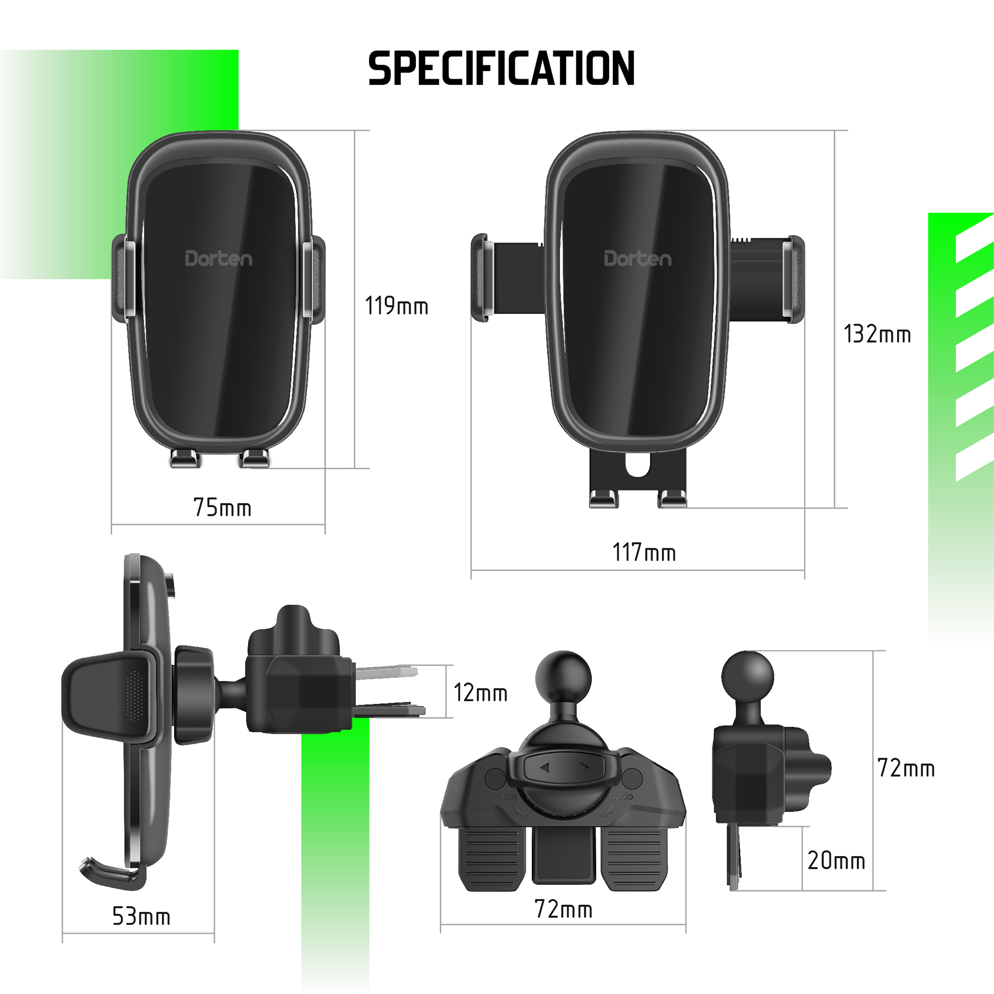Car 15W Wireless Charging Mount - Sensor Series DN556500+ Car 15W Wireless Charging Mount - Sensor Series DN556500+