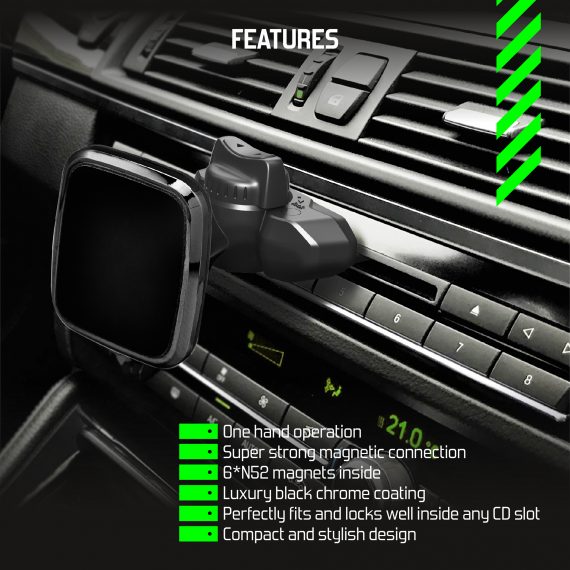 CD Slot Magnet Car Mount BH4 - RACE Series_DN410200