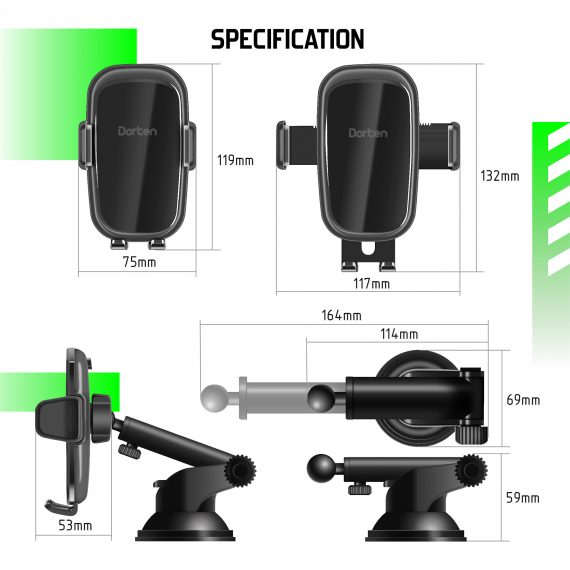 Car 15W Wireless Charging Mount - Sensor Series DN556500+